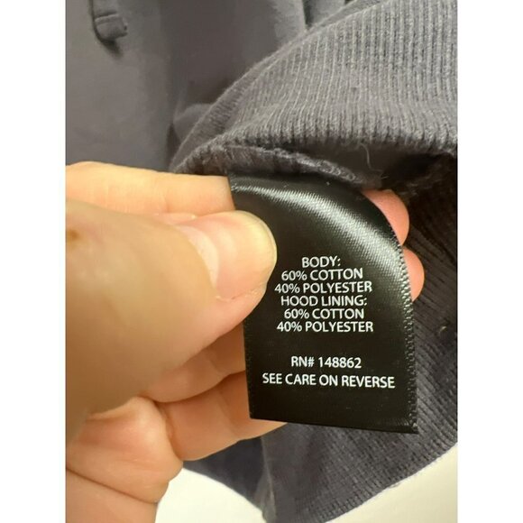 Torrid Charcoal Grey Hoodie Crystal Embellished Adjustable Strings Sz 00 (US 10) - Picture 5 of 7